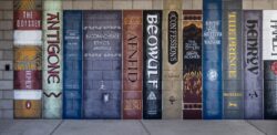 mural of books