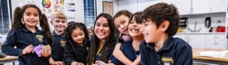Scholars with teacher
